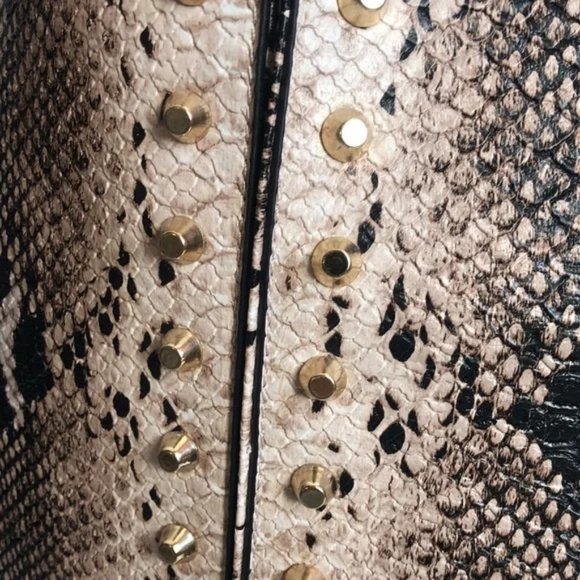 Michael Michael Kors Uptown Astor Natural Snakeskin Large Shoulder Tote - Picture 8 of 13